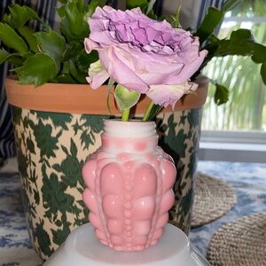 Victorian era EAPG consolidated, pink opaque glass sugar shaker